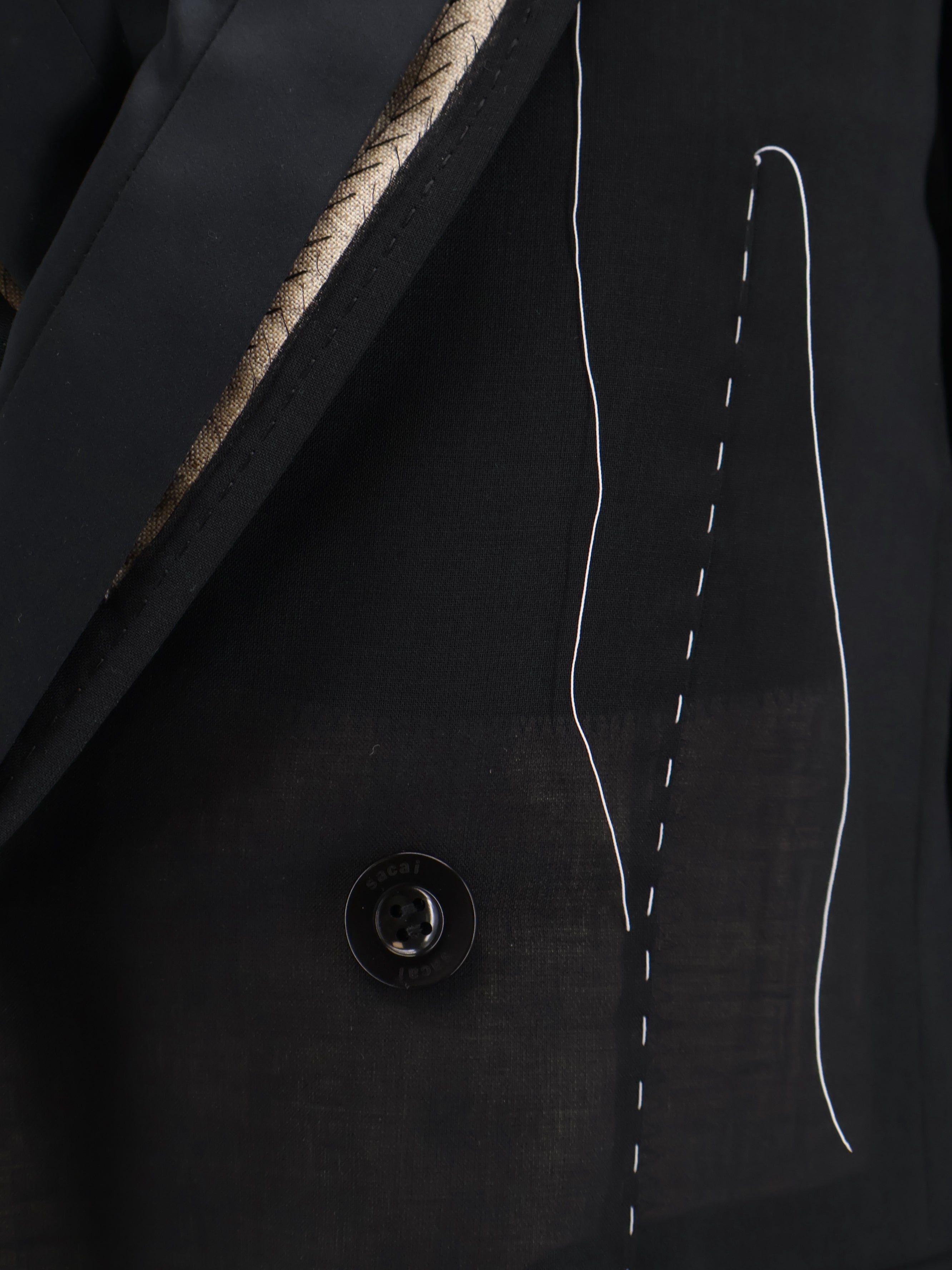 SACAI - Silk and organza blazer
