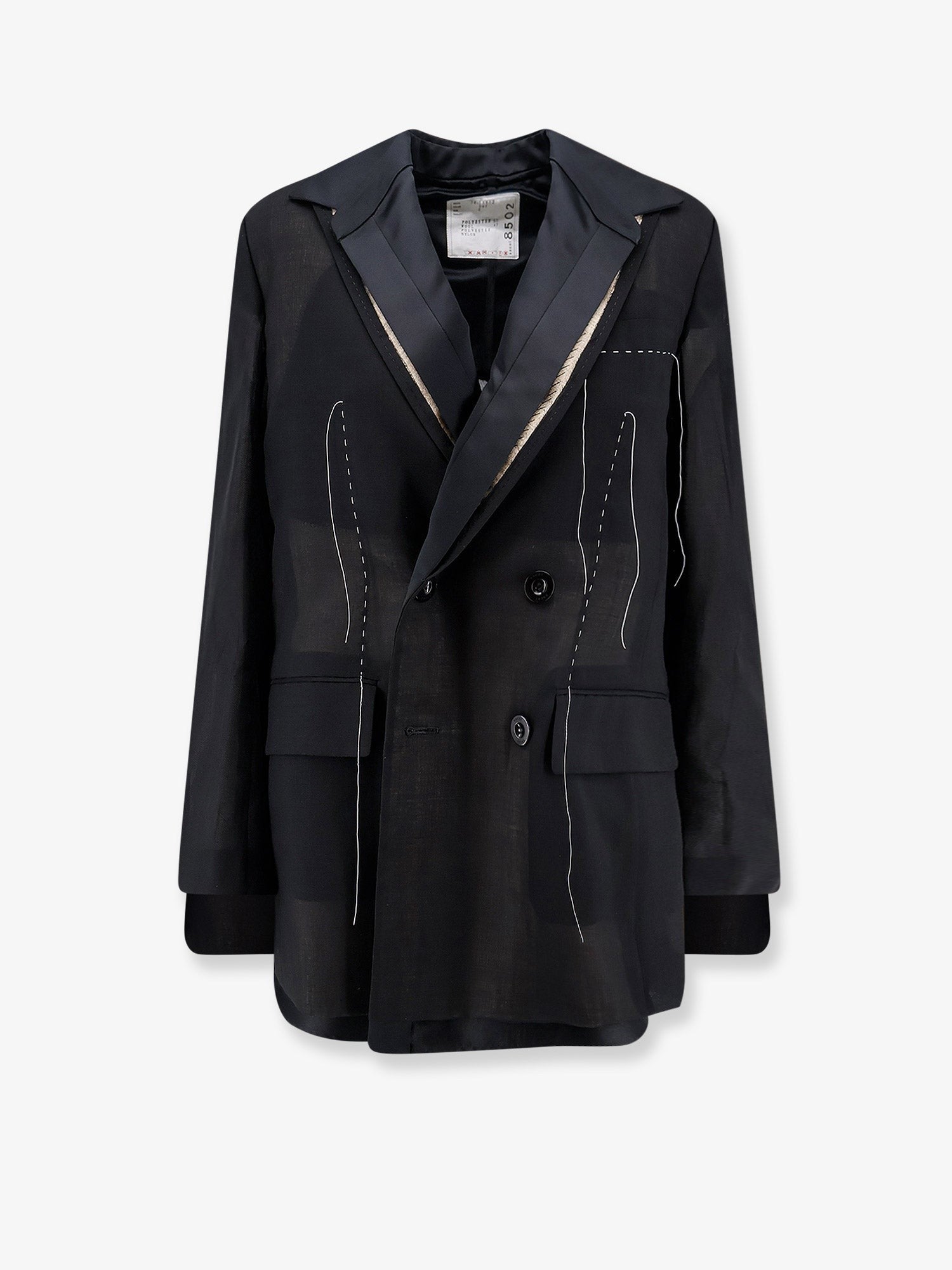 SACAI SACAI - Silk and organza blazer