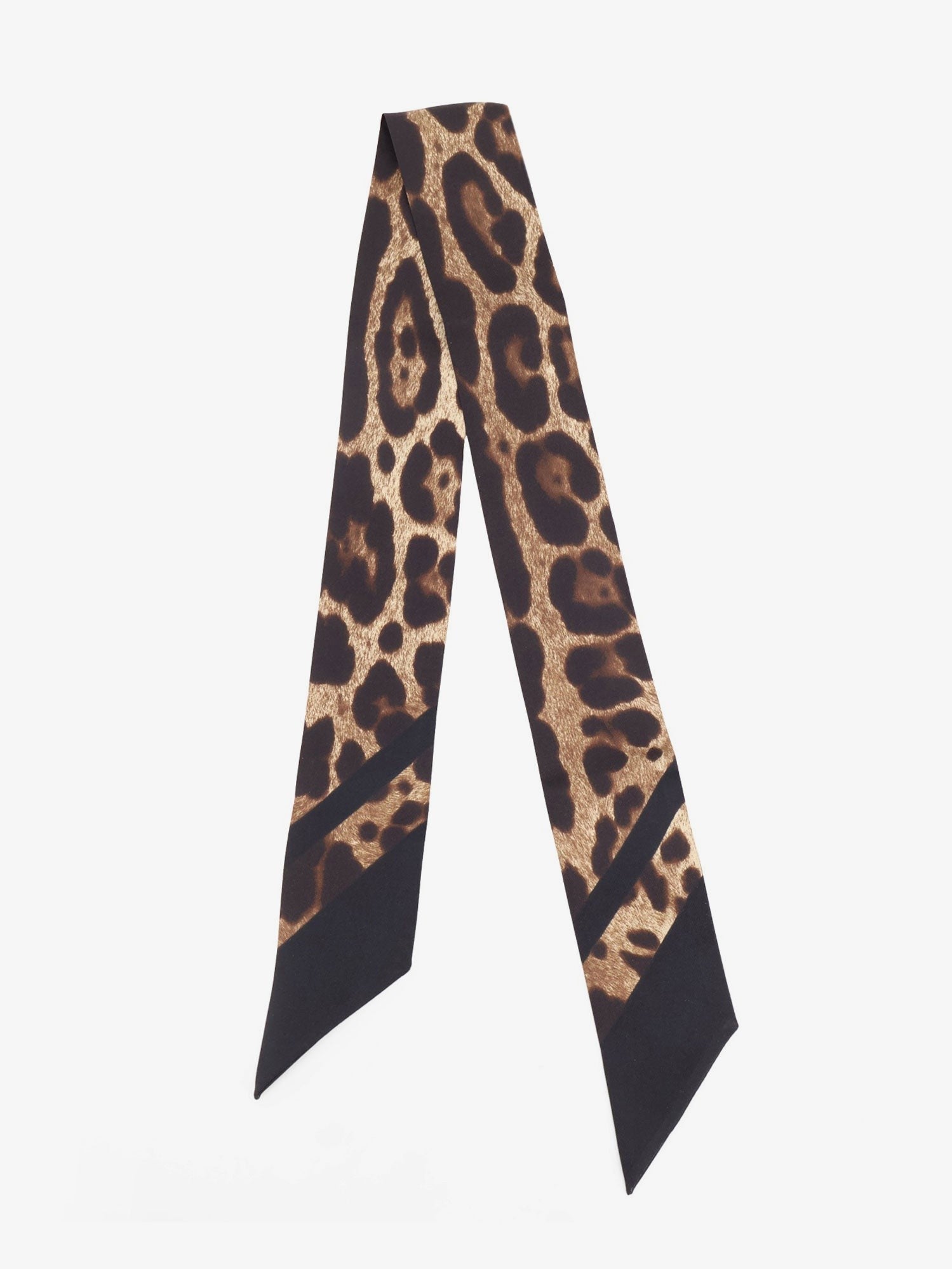 Dolce & Gabbana - Silk bandeau with animal print silk-bandeau-with-animal-print