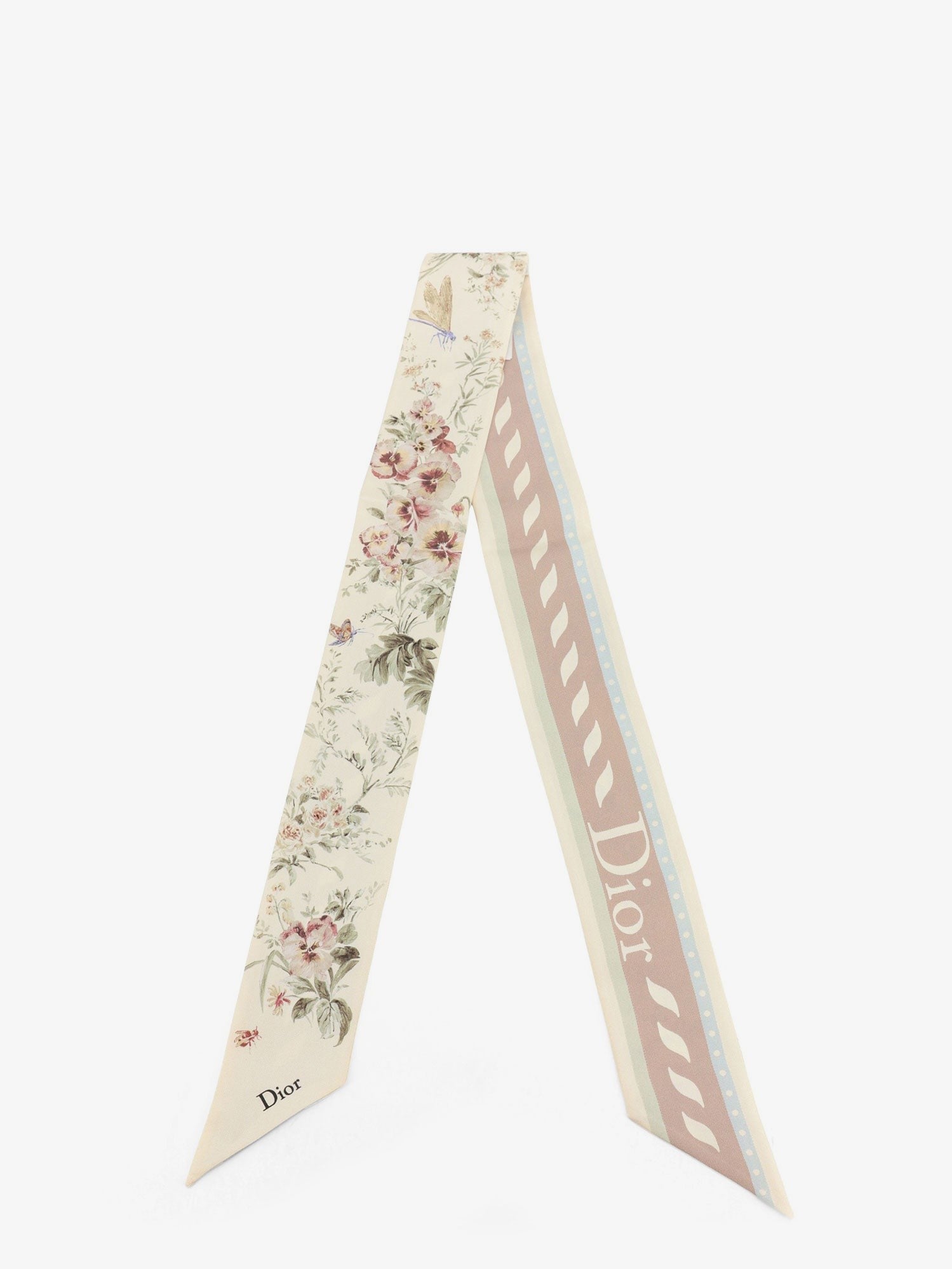 Dior Dior - Silk bandeau with toile de Jouy Floral Garden print