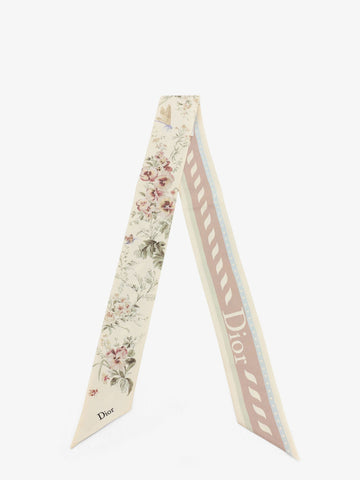 Dior Dior - Silk bandeau with toile de Jouy Floral Garden print