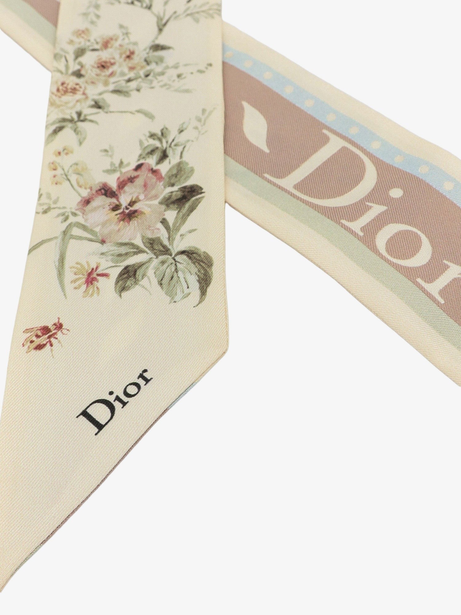 Dior Dior - Silk bandeau with toile de Jouy Floral Garden print