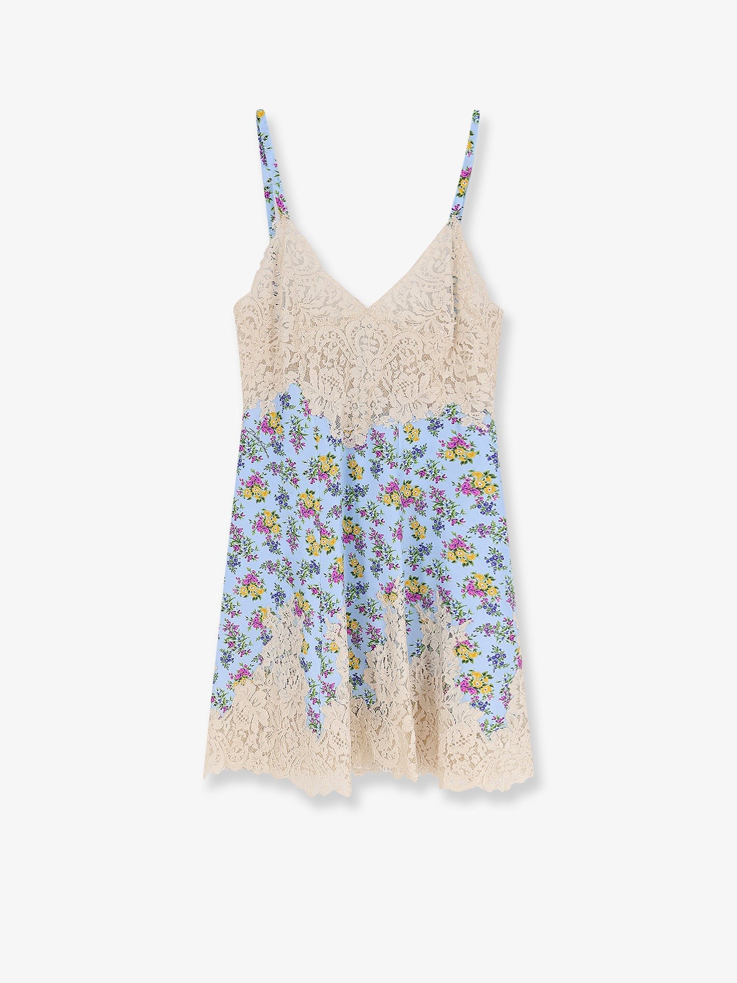 Dolce & Gabbana Silk blend dress with a Mazzolini di fiori print