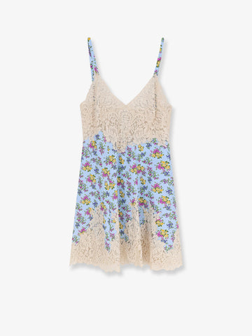 Dolce & Gabbana Silk blend dress with a Mazzolini di fiori print