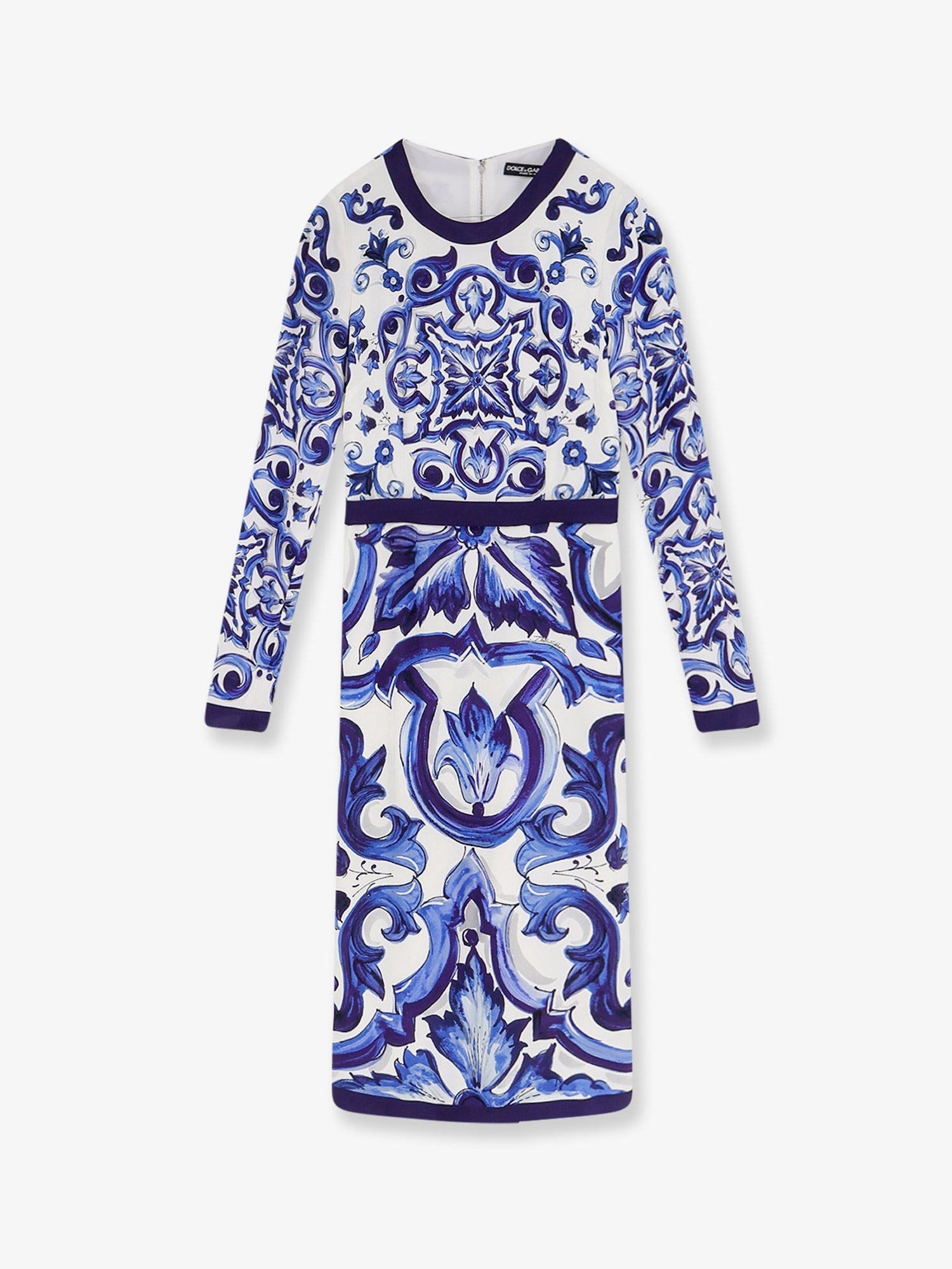 Dolce & Gabbana - Silk blend dress with Maiolica print