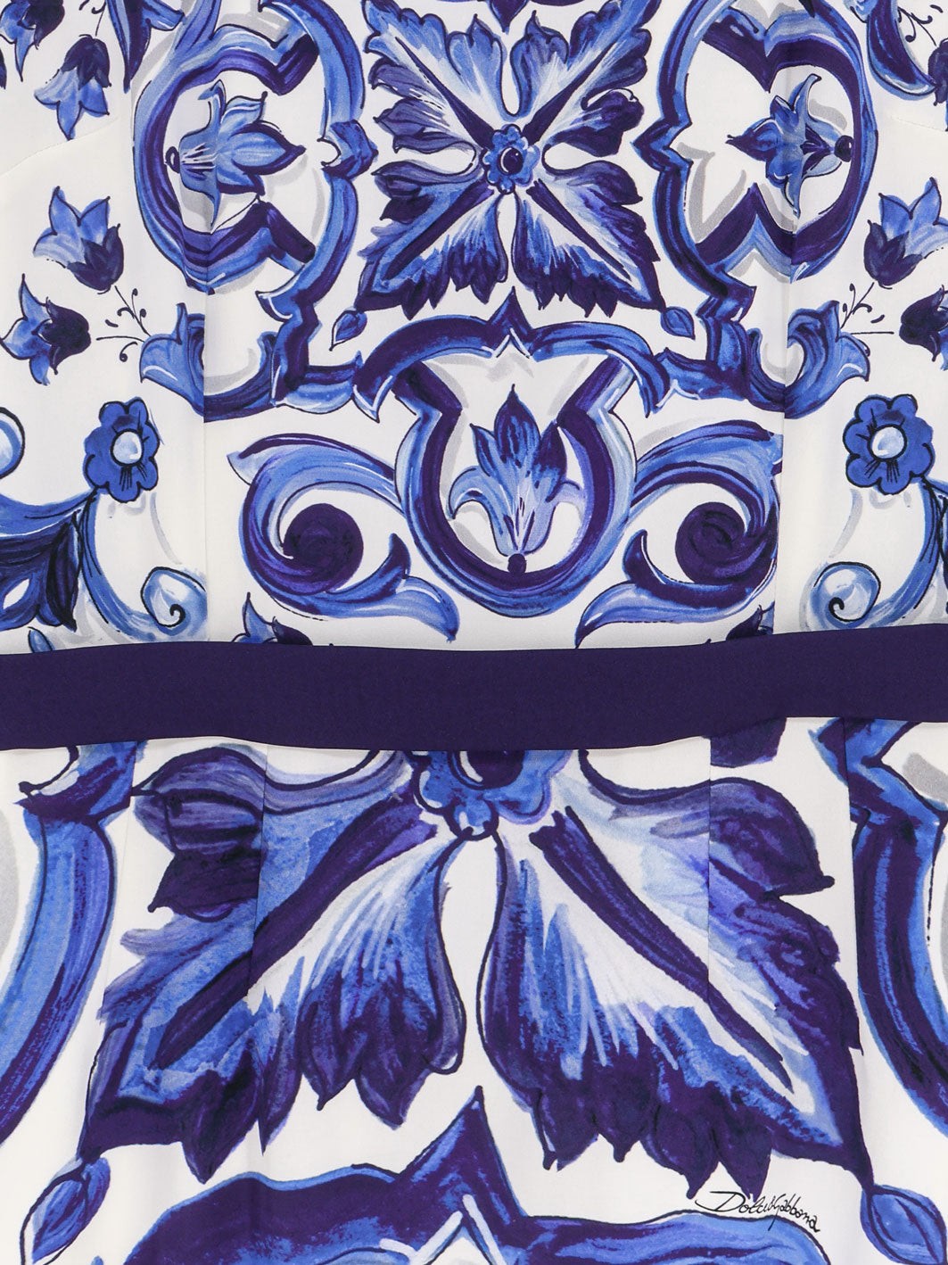 Dolce & Gabbana - Silk blend dress with Maiolica print