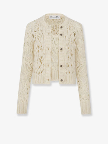 Silk, cashmere and linen perforated Twin Set