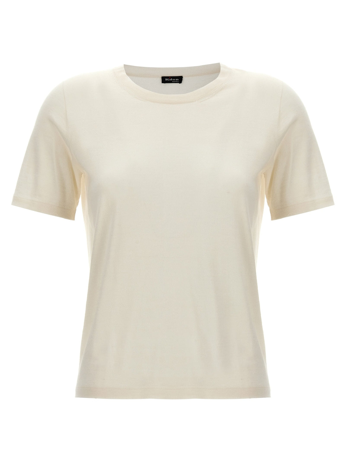 KITON - Silk cashmere t-shirt White 42 IT