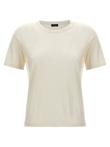 KITON - Silk cashmere t-shirt White 42 IT