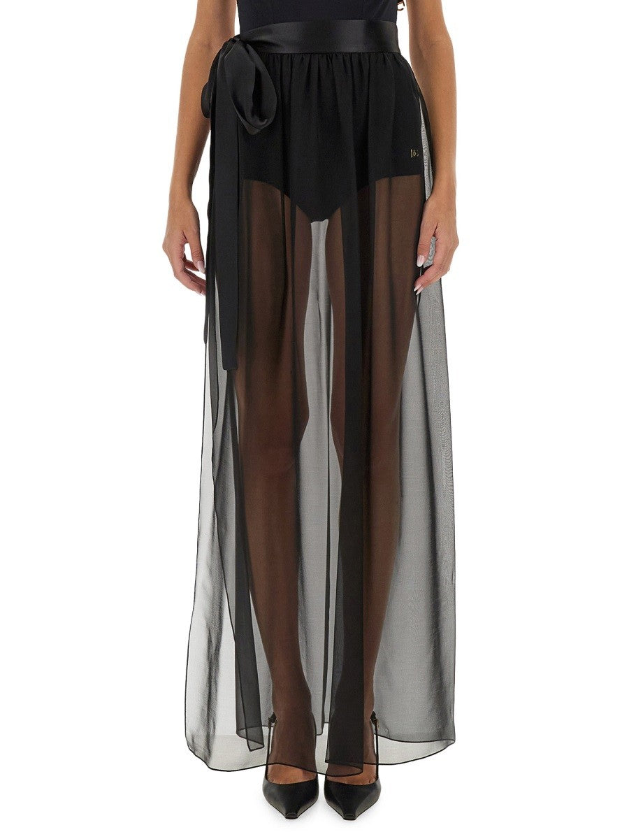 SILK CHIFFON LONG SKIRT