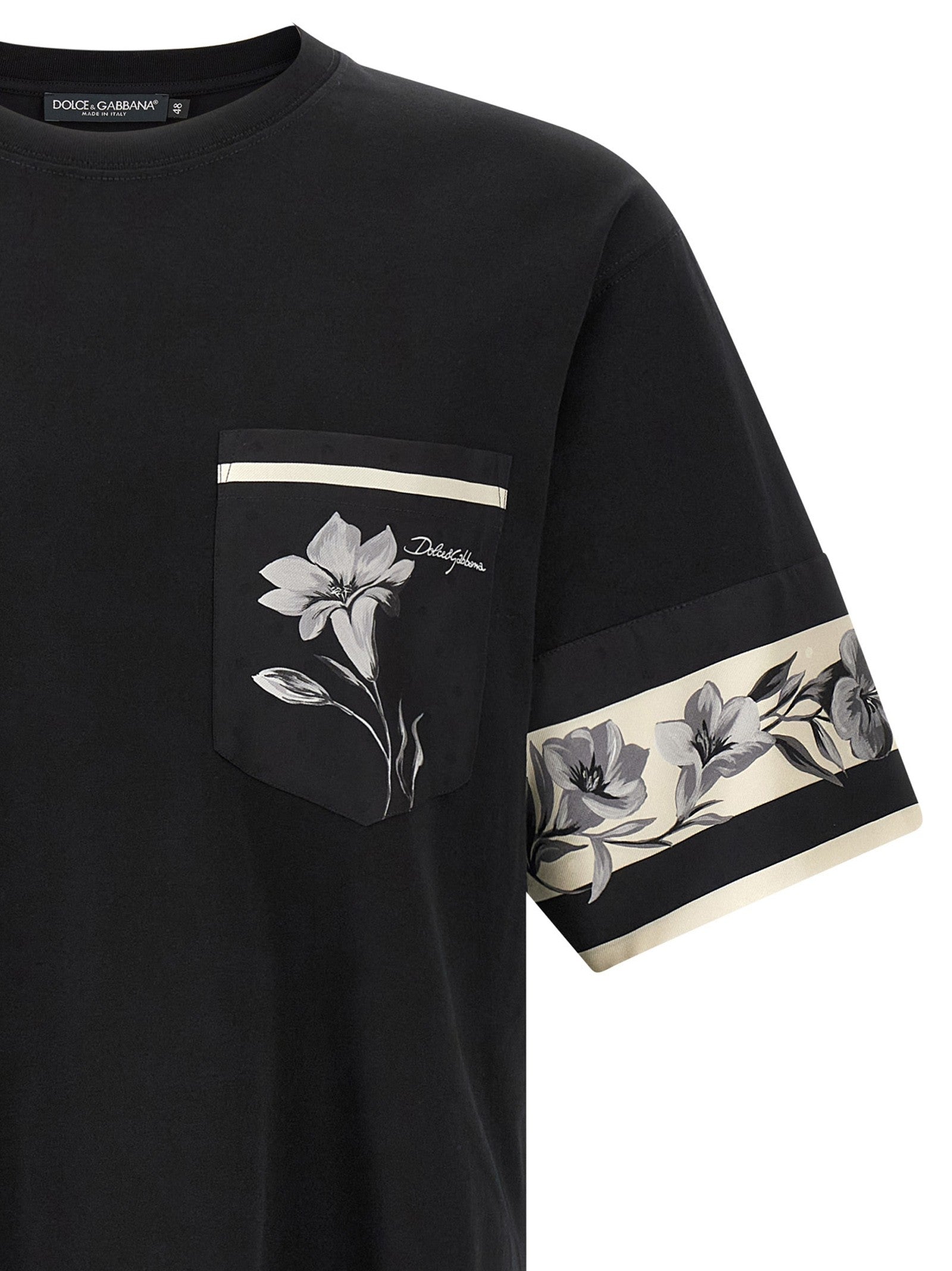 Dolce & Gabbana - Silk detail T-shirt silk-detail-t-shirt_984e2896-435b-472d-863a-c6481bbc6f55