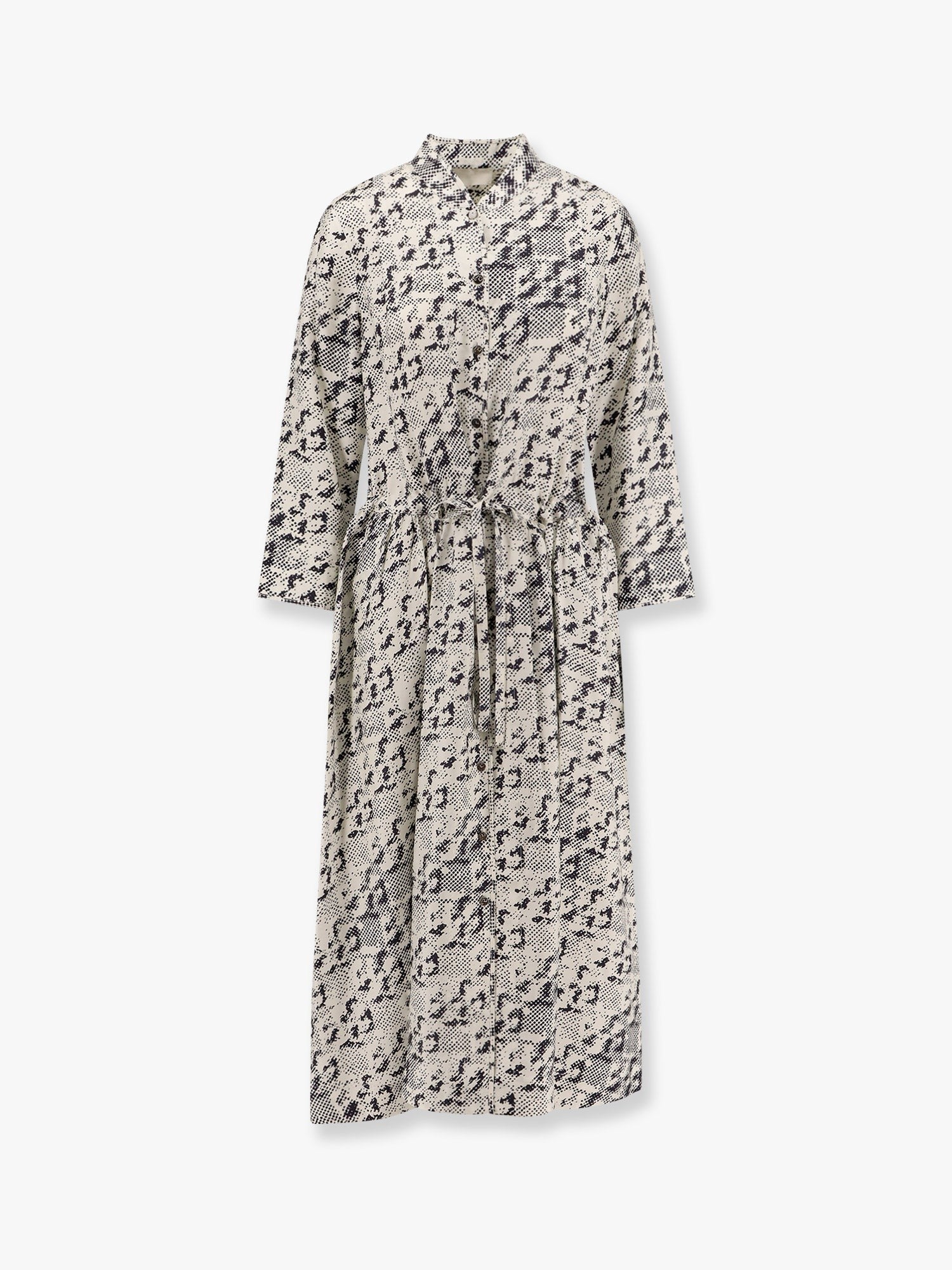 Tory Burch Tory Burch - Silk dress with pixelated logo print