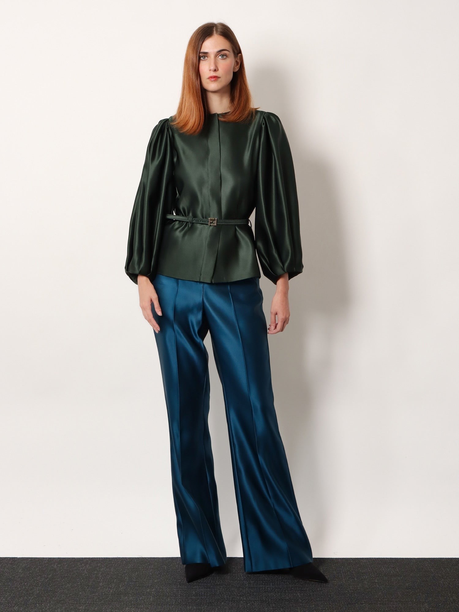 Silk duchesse blazer