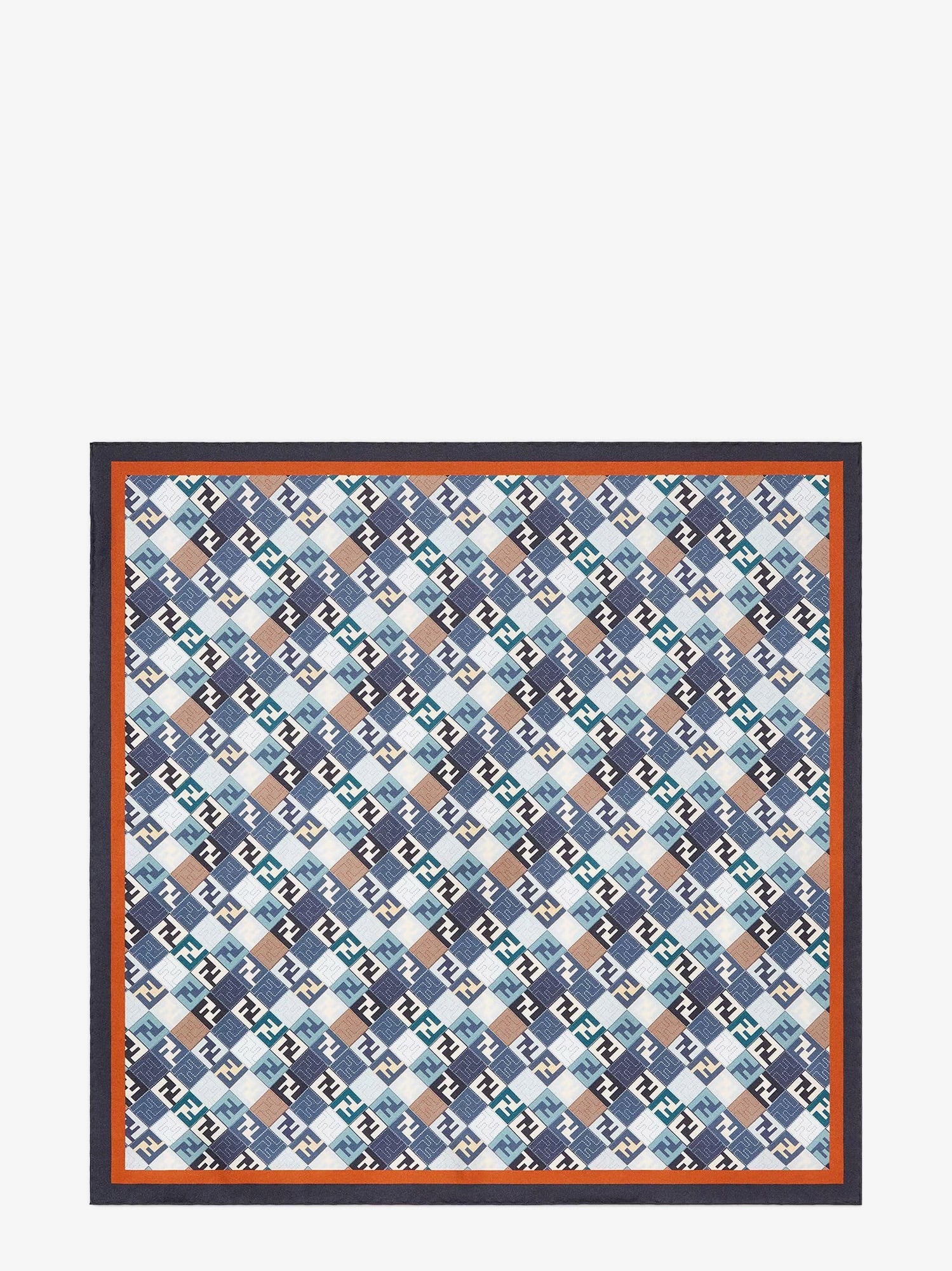 Silk foulard with all-over FF logo