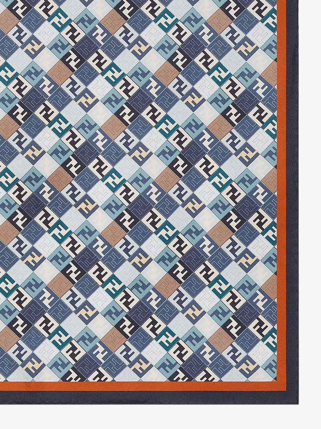 Silk foulard with all-over FF logo