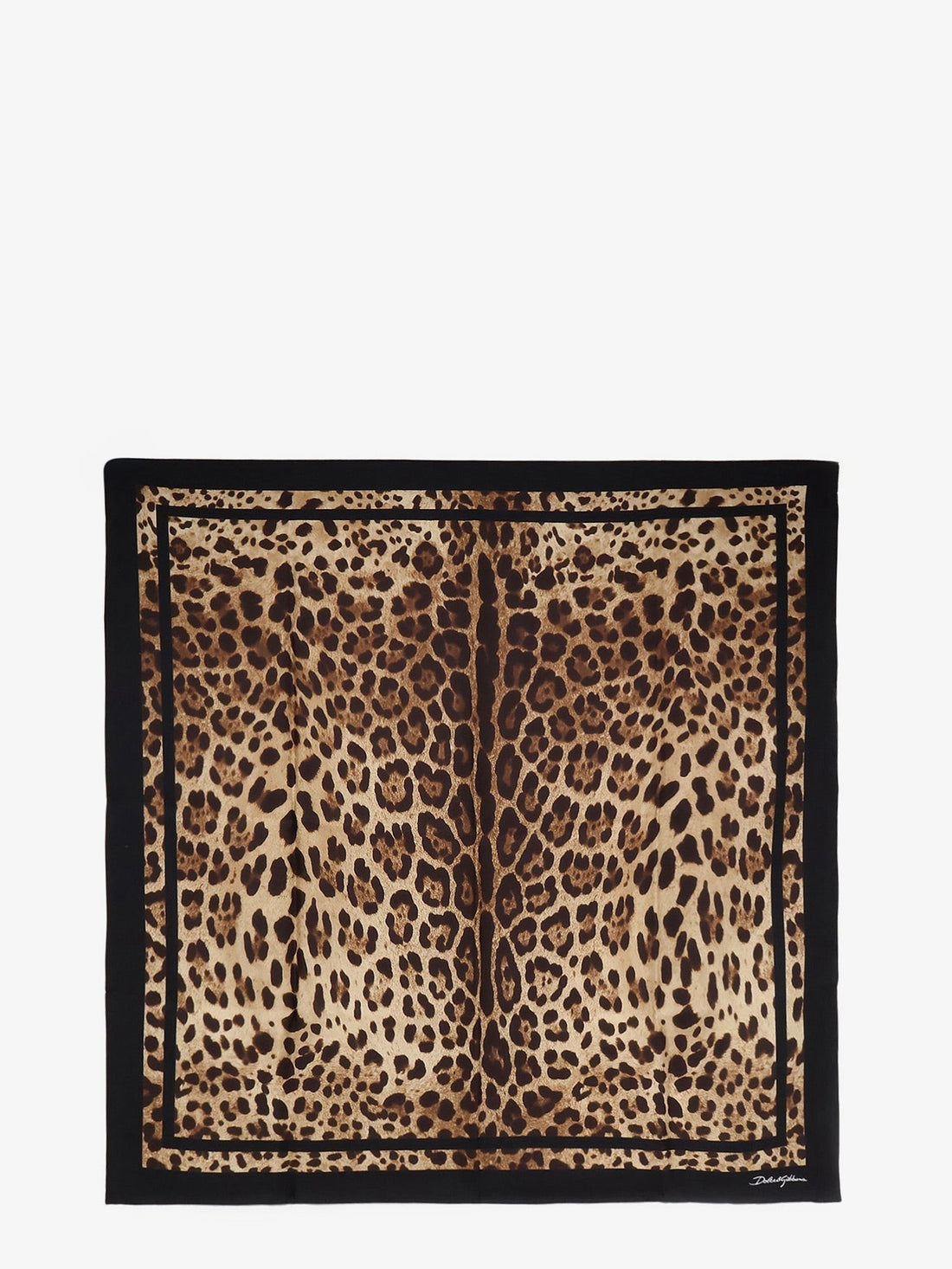 Dolce & Gabbana - Silk Foulard LEOMARRONENERO UNI