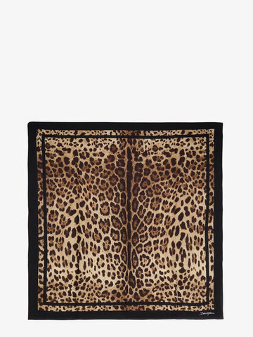 Dolce & Gabbana - Silk Foulard LEOMARRONENERO UNI