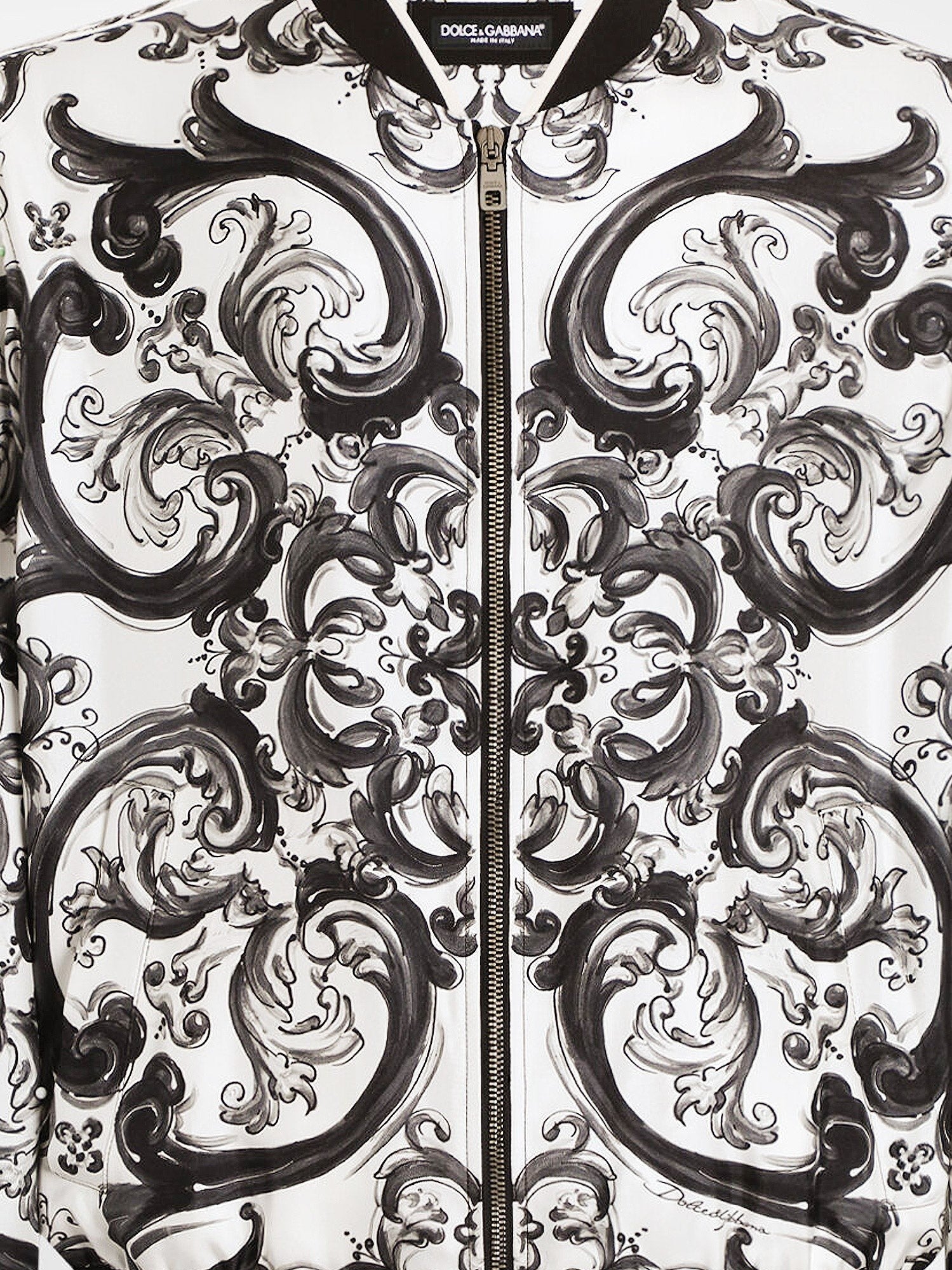 Silk jacket with Maiolica print