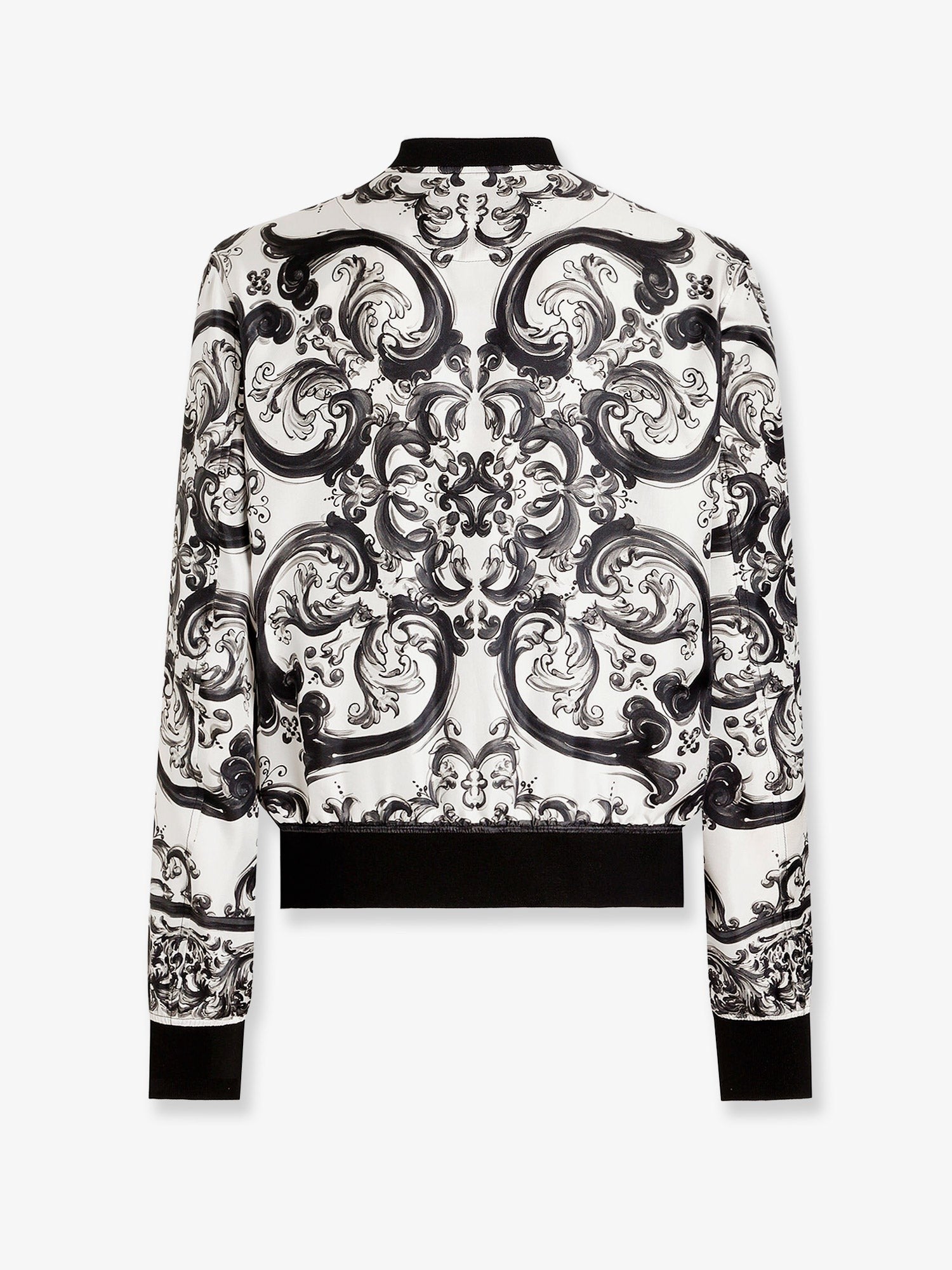 Silk jacket with Maiolica print
