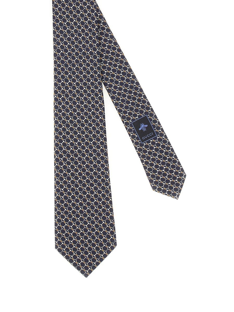 SILK JACQUARD TIE WITH CLAMP