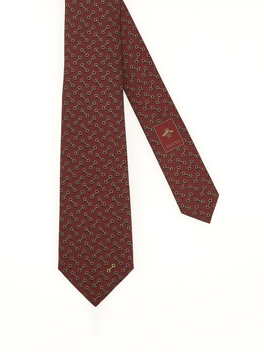 SILK JACQUARD TIE WITH CLAMPS