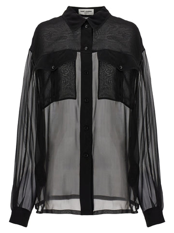 Saint Laurent - Silk muslin shirt