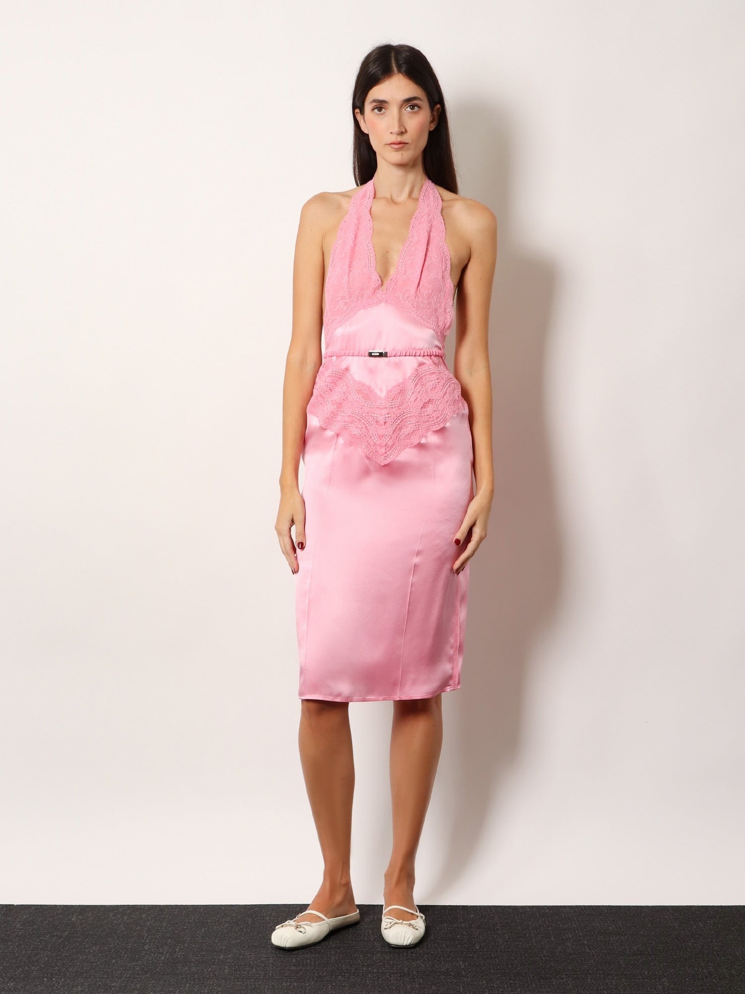 Silk Satin Midi Dress