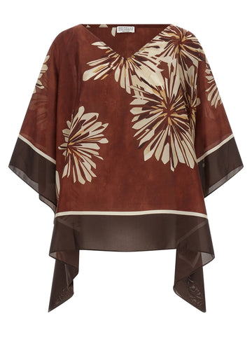 Brunello Cucinelli - Silk scarf blouse