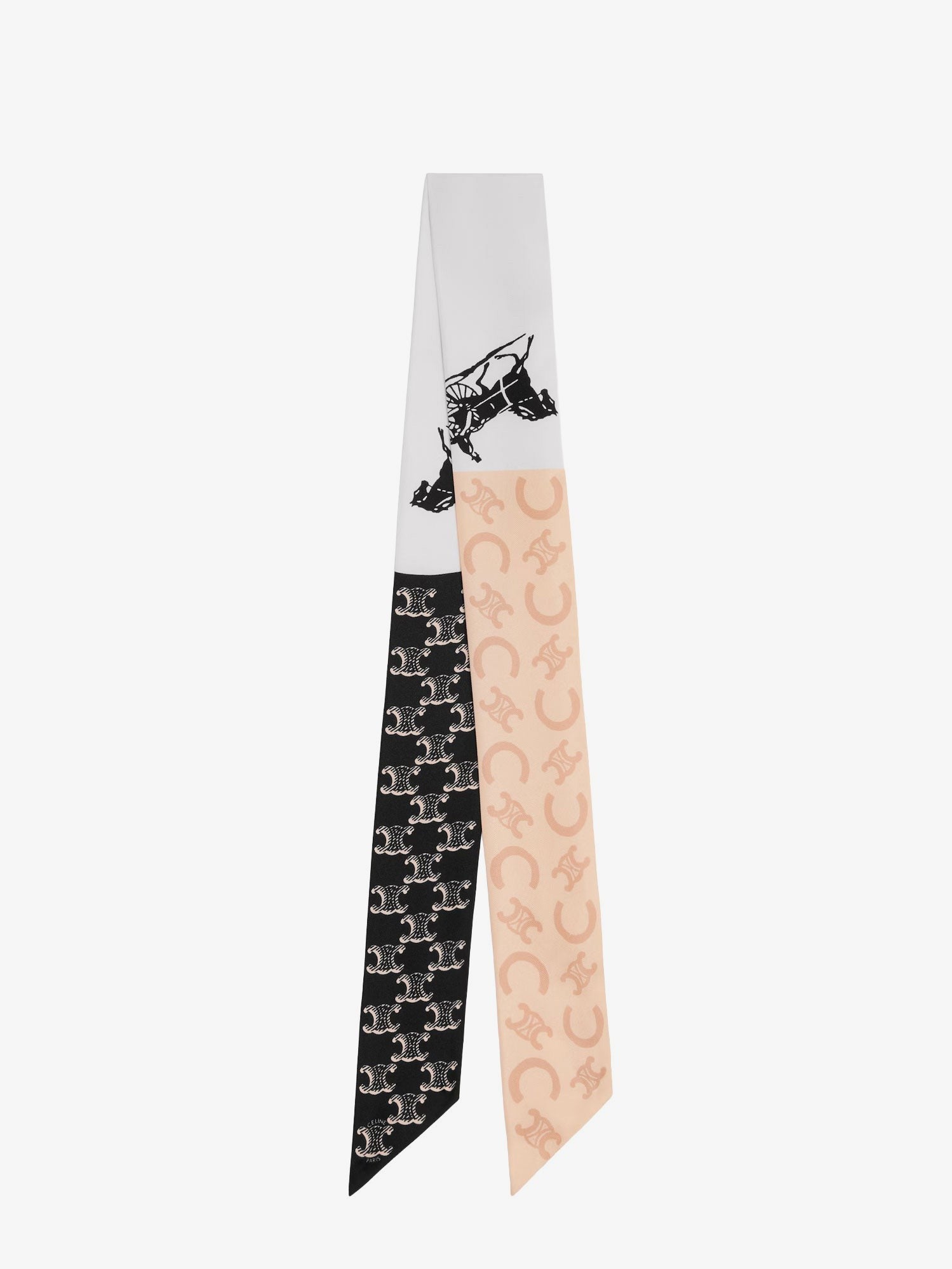 Celine Celine - Silk scarf with all-over Triomphe logo