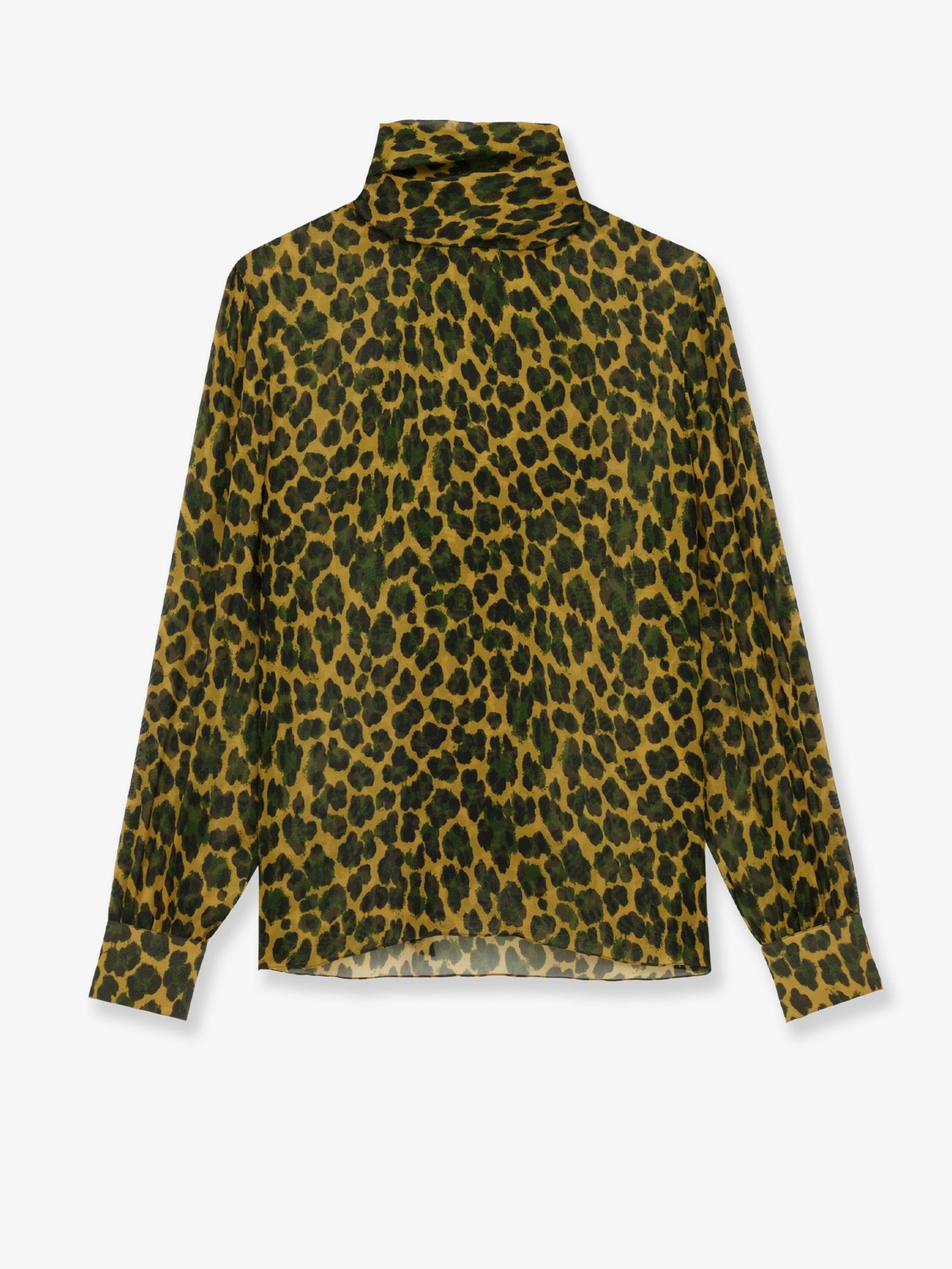 Silk shirt with lavallière neckline