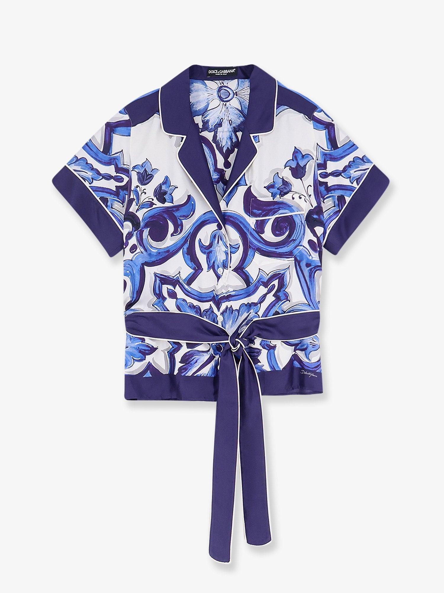 Dolce & Gabbana - Silk shirt with Maiolica print