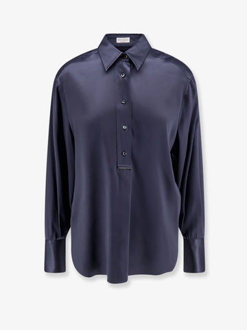 Brunello Cucinelli Silk shirt with Monili detail