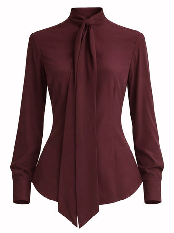 SILK SHIRT Bordeaux 46