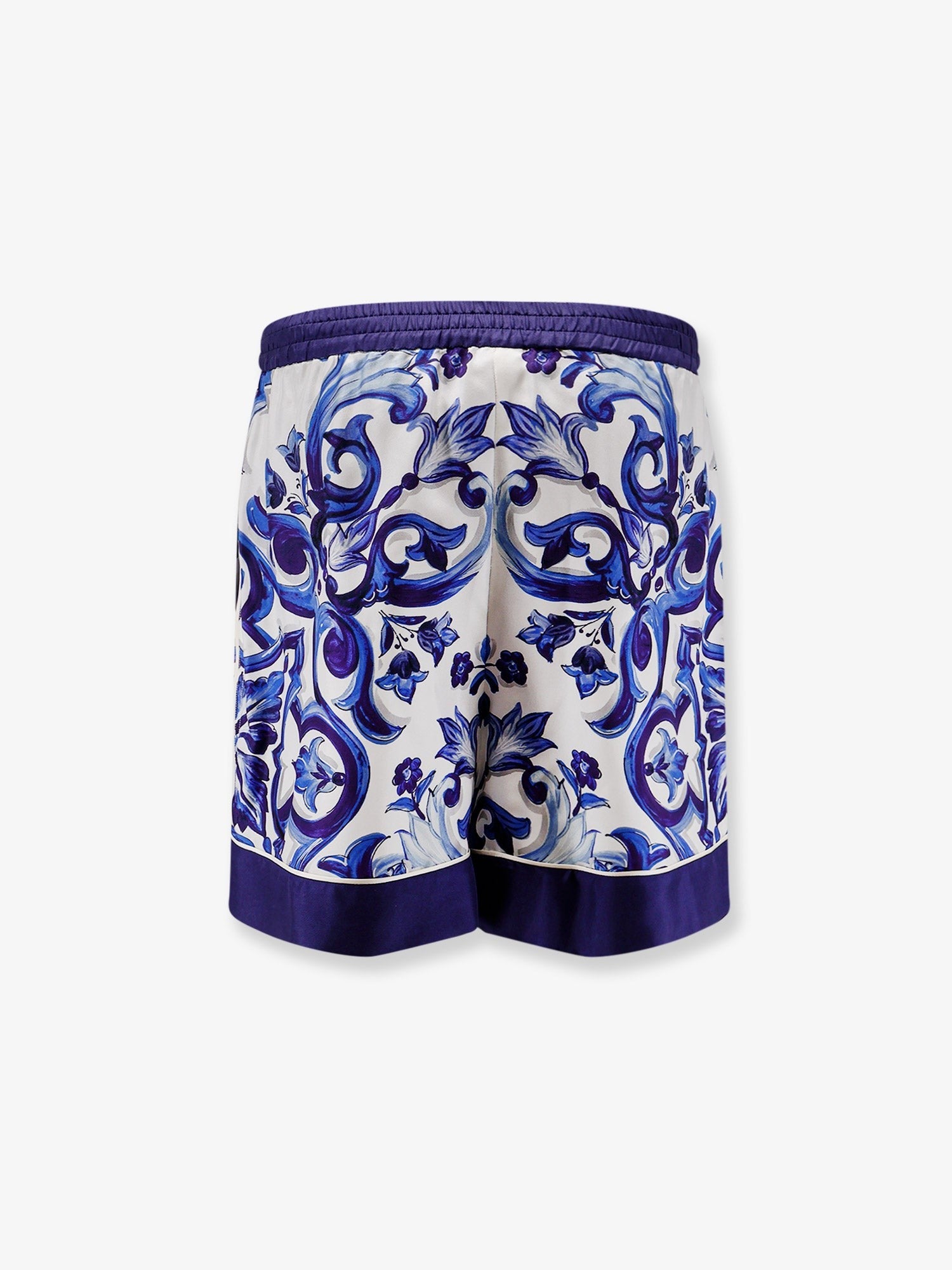 Dolce & Gabbana - Silk shorts with Maiolica print