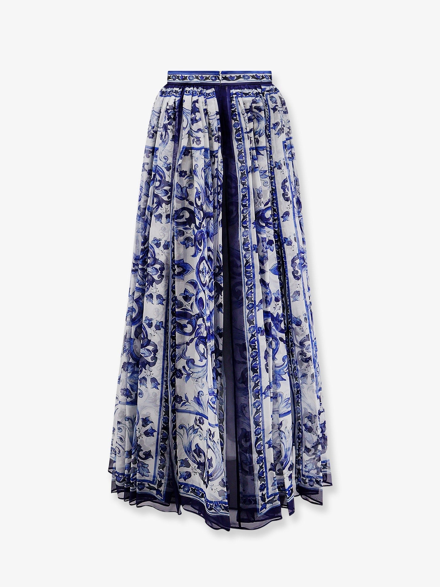 Dolce & Gabbana - Silk skirt with Maiolica print