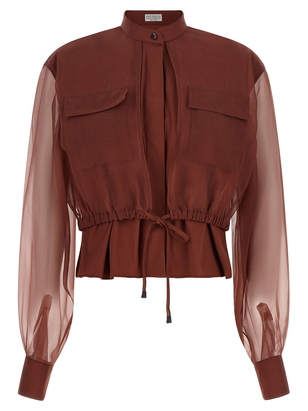 Brunello Cucinelli - Silk sleeves blouse