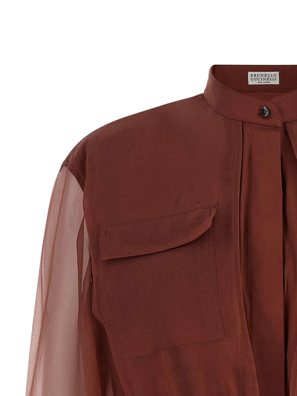 Brunello Cucinelli - Silk sleeves blouse