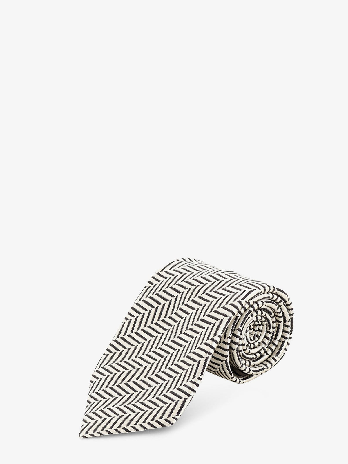 TOM FORD - Silk tie with geometric pattern