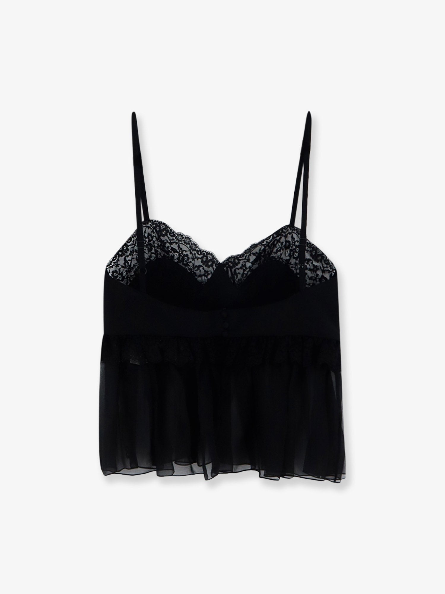 CHLOE' - Silk top with lace profiles