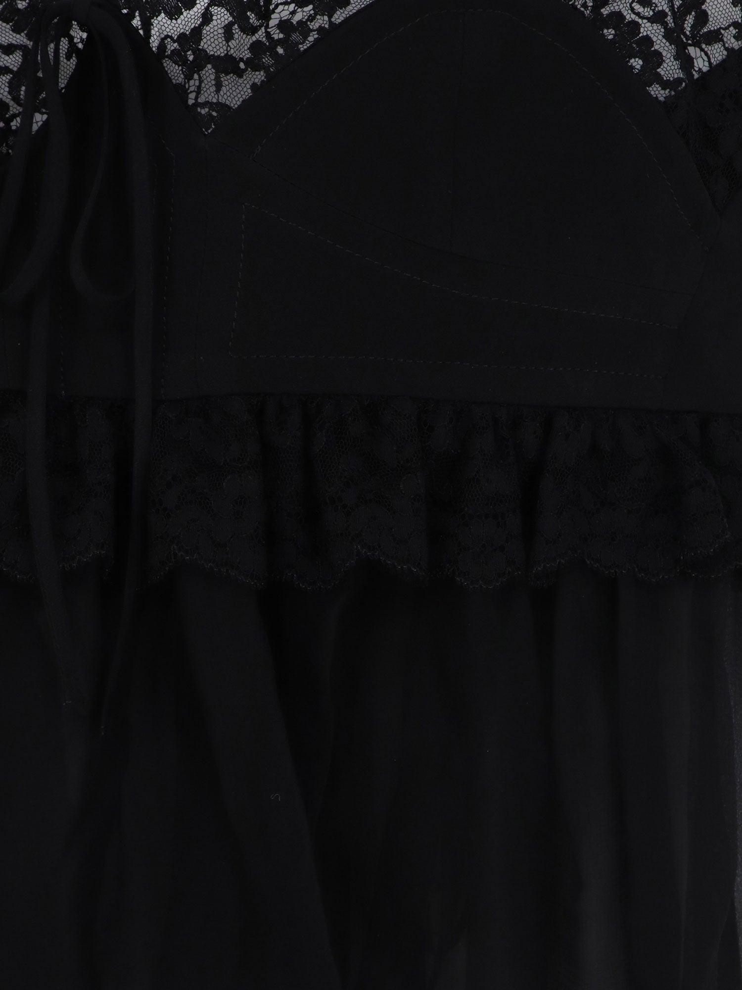 CHLOE' - Silk top with lace profiles