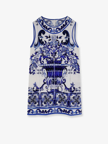 Dolce & Gabbana Silk top with Maiolica print