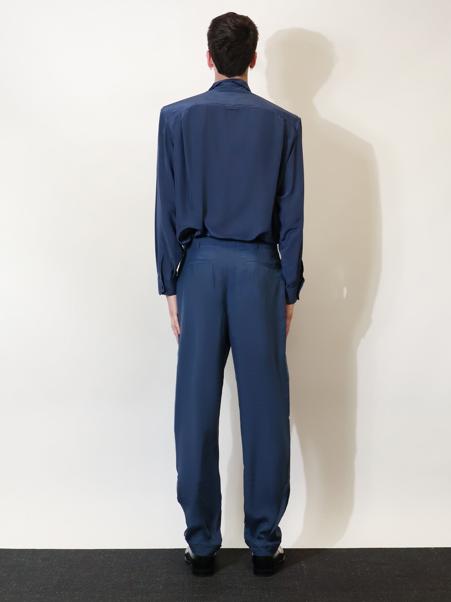 Saint Laurent Saint Laurent - Silk trousers with belt