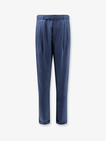 Saint Laurent Saint Laurent - Silk trousers with belt