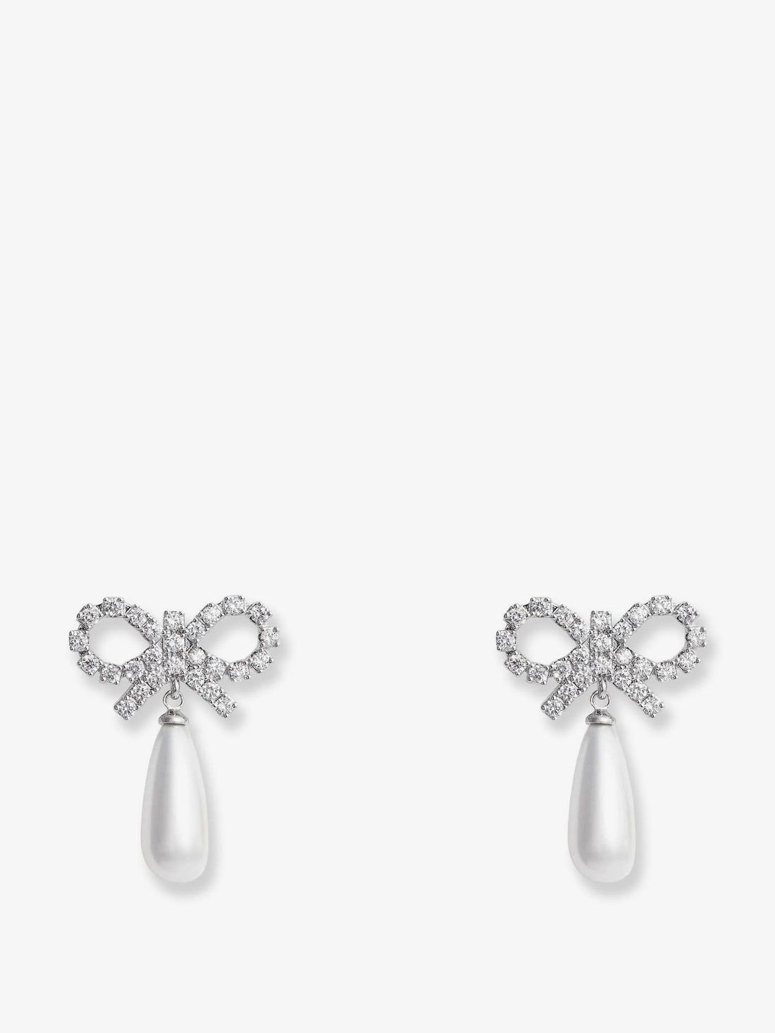 SELF PORTRAIT - Silver brass earrings Pearl UNI