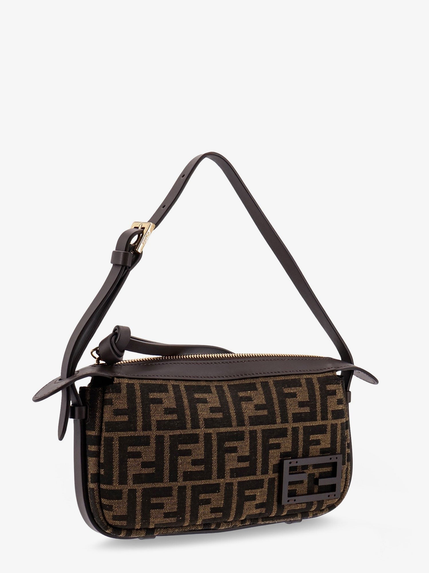 Simply Fendi Mini FFjacquard fabric shoulder bag
