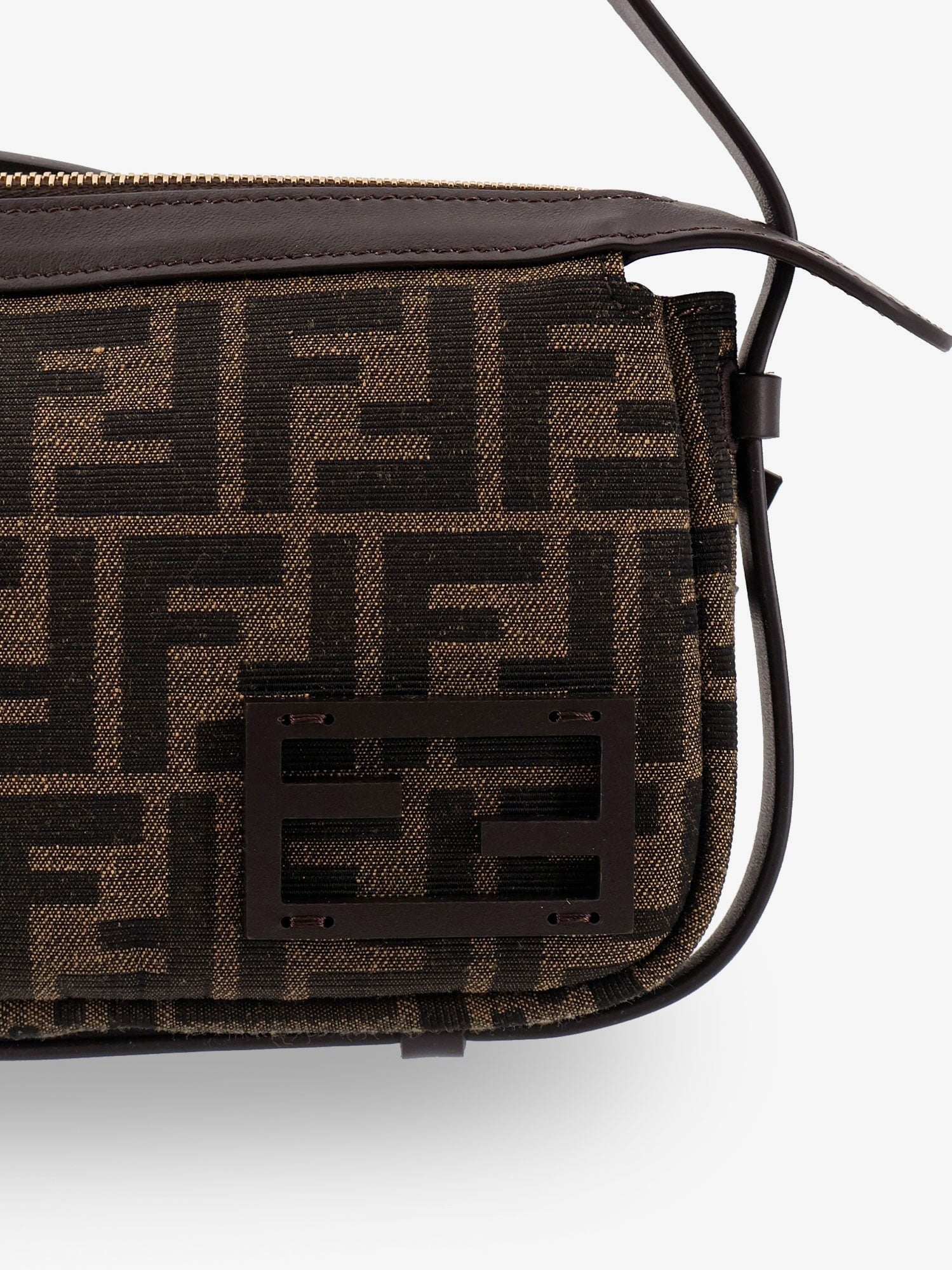 Simply Fendi Mini FFjacquard fabric shoulder bag