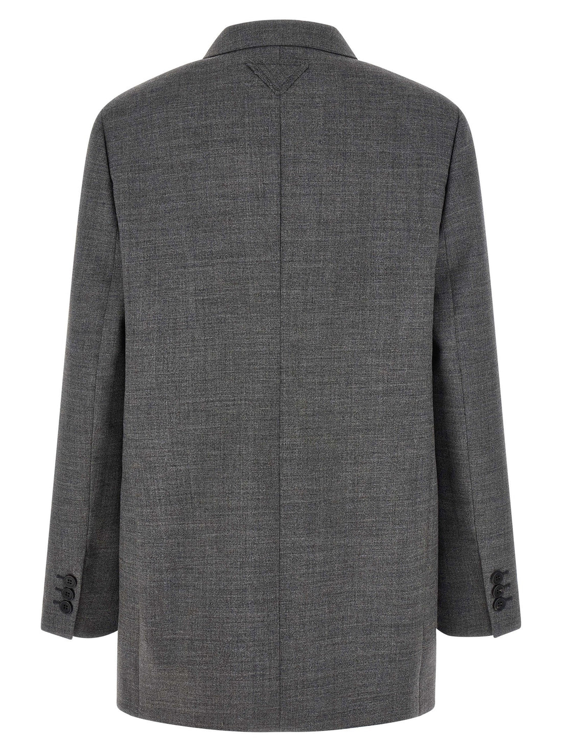 PRADA - Single-breasted blazer gray
