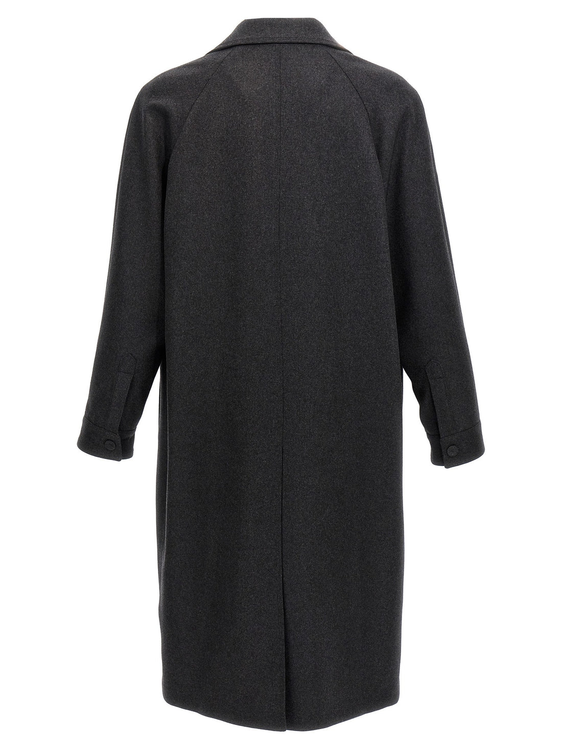 Fendi - Single-breasted cashmere coat gray