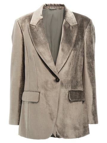 Brunello Cucinelli - Single-breasted chenille blazer