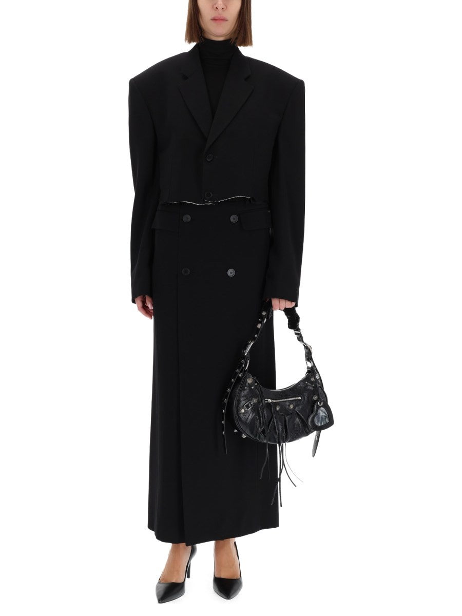 SINGLE BREASTED CUT OFF JACKET